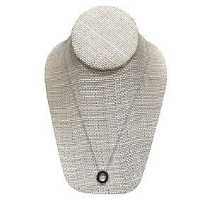 Silver Tone Stainless Steel  initial Pendant necklace Letter O